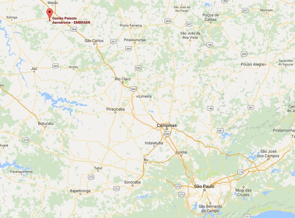Kaart van het luchtvaartterrein Gavião Peixoto