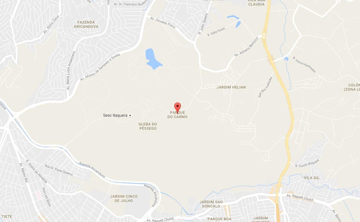 Kaart van Parque do Carmo São Paulo