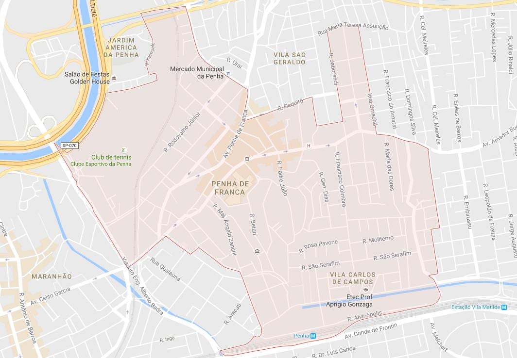 Kaart van Penha São Paulo