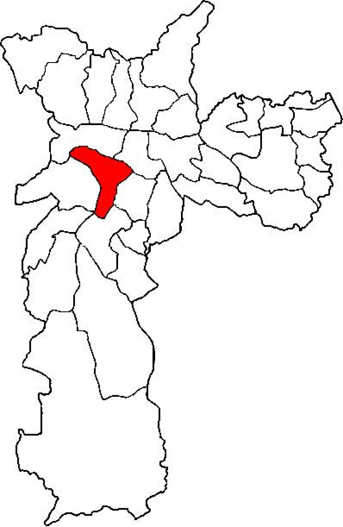 Kaart van Pinheiros sub-prefectuur São Paulo