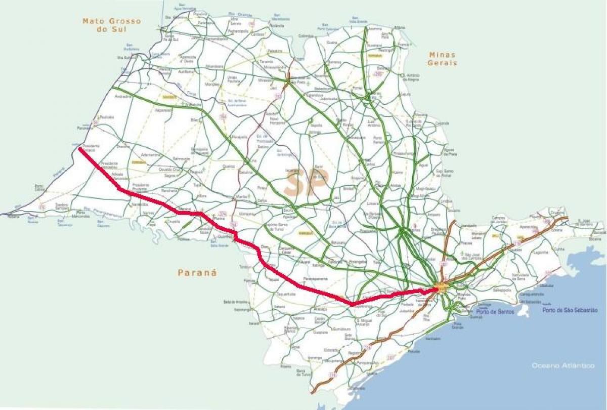 Kaart van Raposo Tavares highway - SP 270