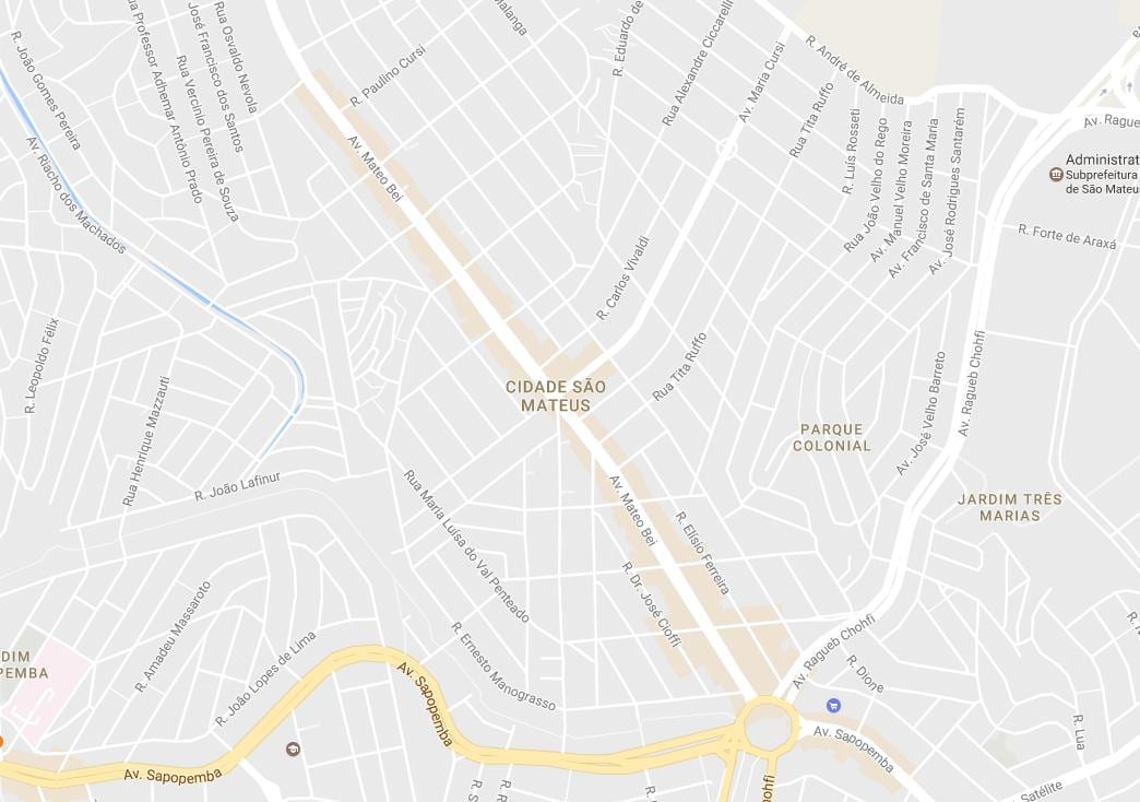 Kaart van São Mateus São Paulo