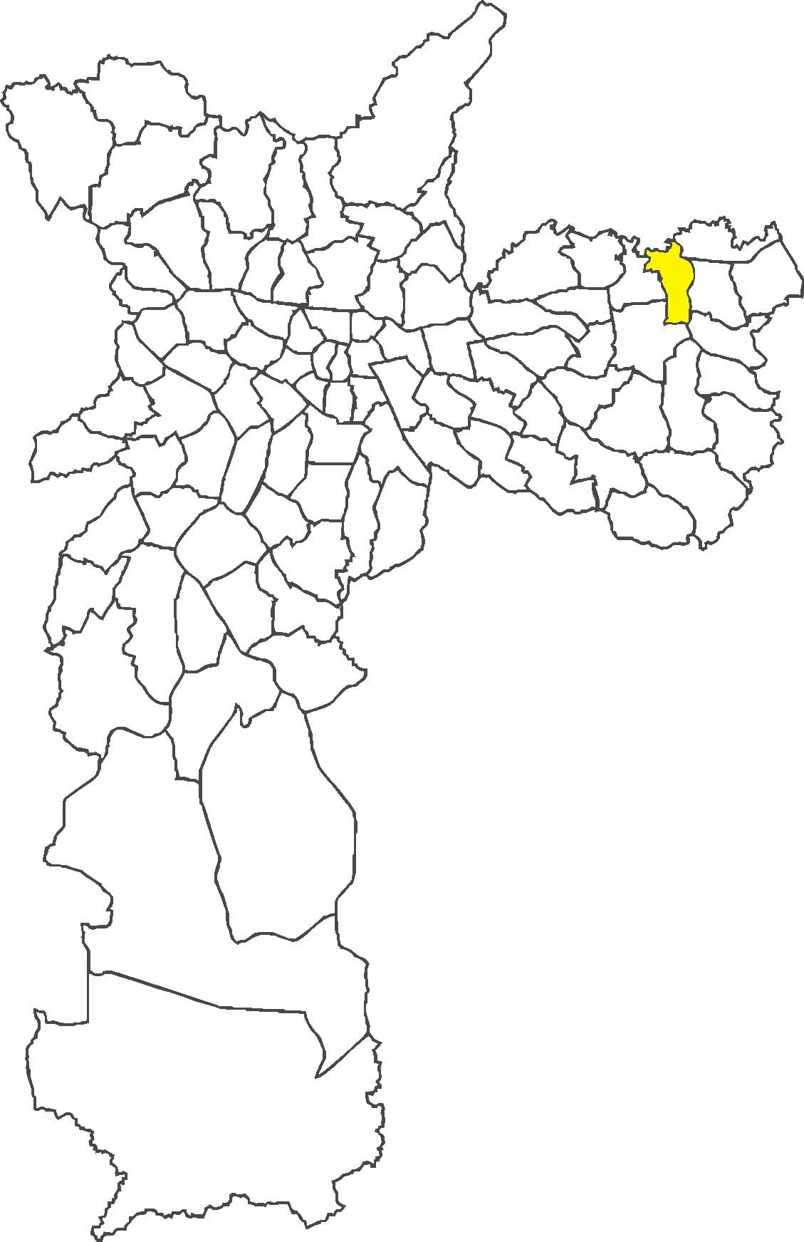 Kaart van São Miguel Paulista wijk