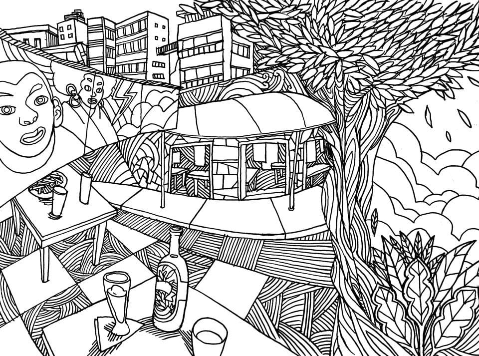 Kaart van São Paulo kleuren - Vila Madalena