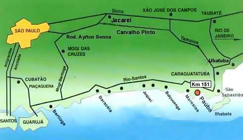 Kaart van São Paulo stranden