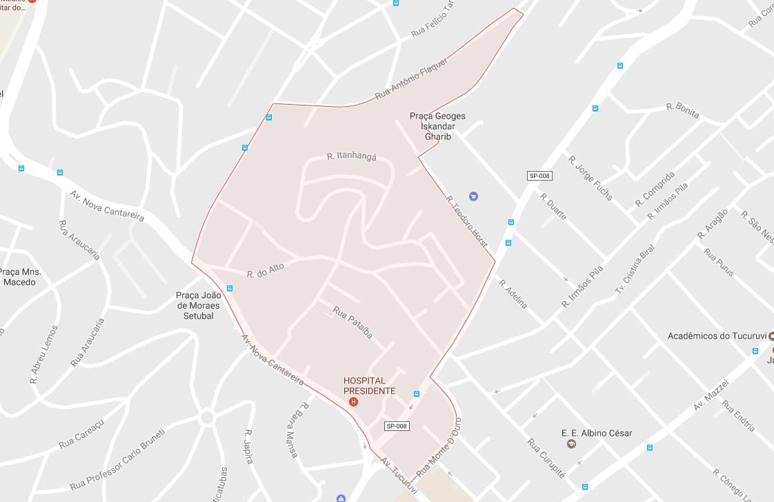 Kaart van Tucuruvi São Paulo