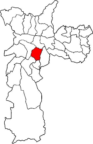 Kaart van Vila Mariana, sub-prefectuur van São Paulo