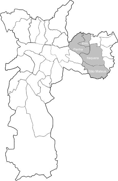 Kaart van zone Timor 1 São Paulo