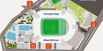 Kaart van Allianz Parque São Paulo