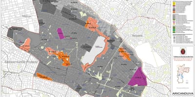 Kaart van Aricanduva-Vila Formosa São Paulo - Bezetting van de bodem