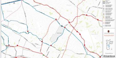 Kaart van Aricanduva-Vila Formosa São Paulo - het Openbaar vervoer