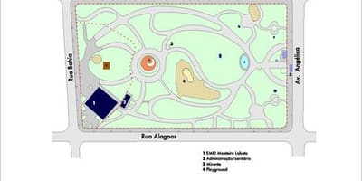 Kaart van Buenos Aires, São Paulo park