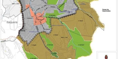 Kaart van Cidade Tiradentes-São Paulo - Bezetting van de bodem