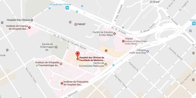 Kaart van Clínicas ziekenhuis