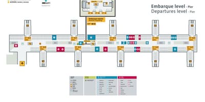Kaart van de internationale luchthaven van São Paulo-Guarulhos - Terminal 3