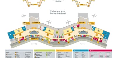 Kaart van de internationale luchthaven van São Paulo-Guarulhos