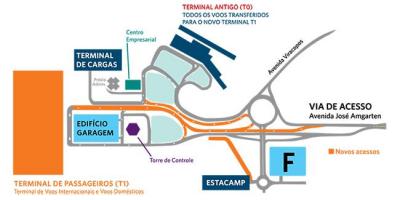 Kaart van de internationale luchthaven Viracopos parkeergelegenheid