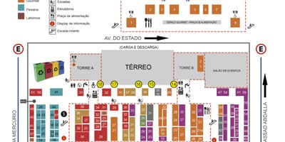 Kaart van de gemeentelijke markt van São Paulo