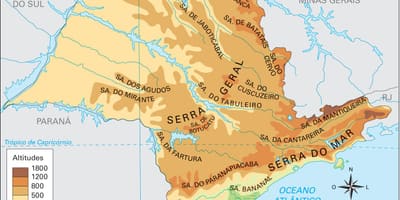 Kaart van de geografische São Paulo