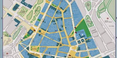 Kaart van het historische centrum van São Paulo