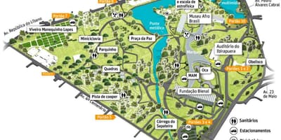 Kaart van São Paulo Ibirapuera Park