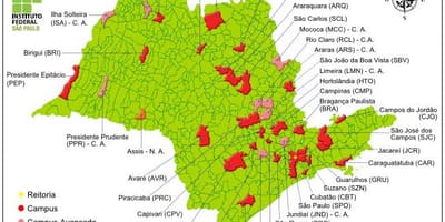 Kaart van de Federale instituut van São Paulo - IFSP