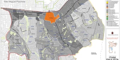Kaart van Itaim Paulista - Vila Curuçá São Paulo - Bezetting van de bodem