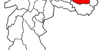Kaart van Itaquera sub-prefectuur São Paulo