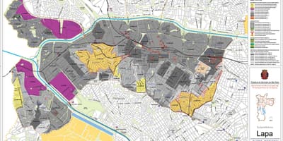 Kaart van de Lapa-São Paulo - Bezetting van de bodem