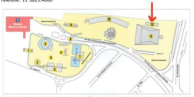 Kaart van latijns-Amerika Memorial São Paulo