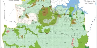 Kaart van Parelheiros São Paulo - Bezetting van de bodem