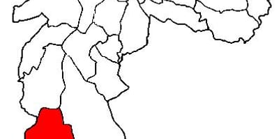 Kaart van Parelheiros sub-prefectuur São Paulo