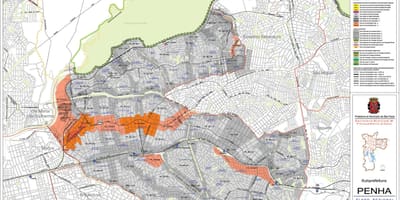 Kaart van Penha São Paulo - Bezetting van de bodem