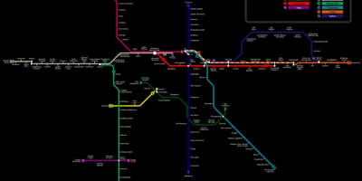 Kaart van São Paulo CPTM metro