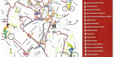 Kaart van São Paulo fietspad