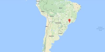 Kaart van São Paulo in Zuid-Amerika