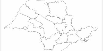 Kaart van São Paulo maagd - regio ' s