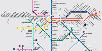 Kaart van São Paulo transporten