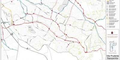 Kaart van Vila Prudente São Paulo - het Openbaar vervoer