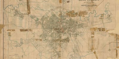 Kaart van de voormalige São Paulo - 1916