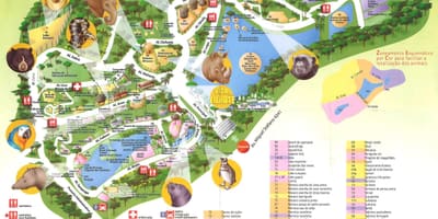 Kaart van de zoological park van São Paulo